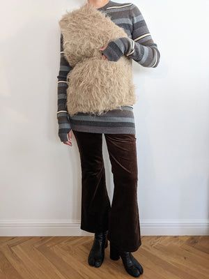 Shaggy One Shoulder Vest