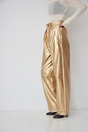 fake leather pants