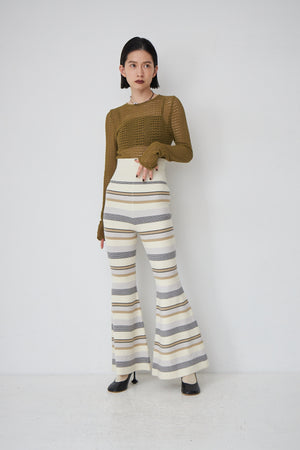 Rib Border Bell Bottoms