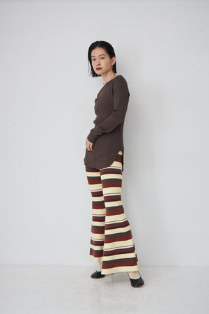 Rib Border Bell Bottoms