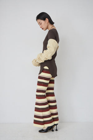 Rib Border Bell Bottoms