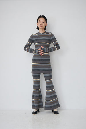 Rib Border Bell Bottoms