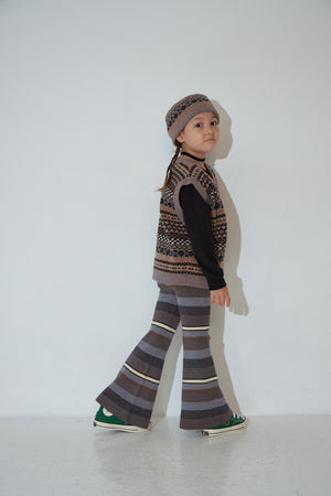 Kids Rib Border Bell Bottoms