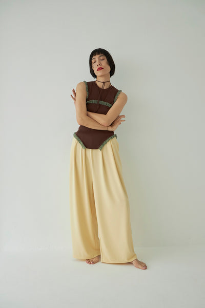 画像をギャラリービューアに読み込む, Frill Lace Knit Tank