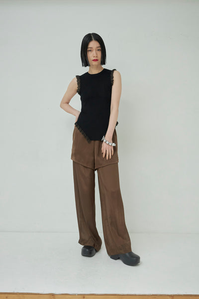 画像をギャラリービューアに読み込む, Frill Lace Knit Tank