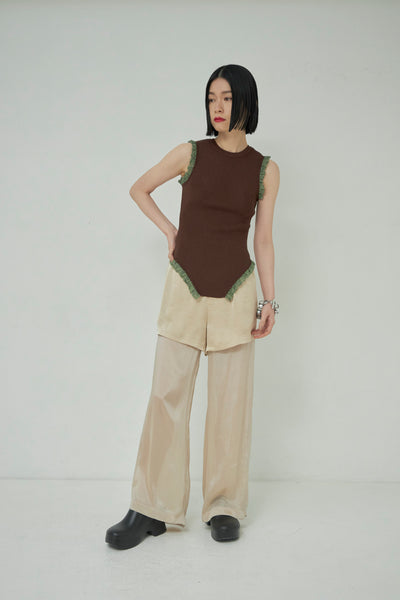 画像をギャラリービューアに読み込む, Frill Lace Knit Tank