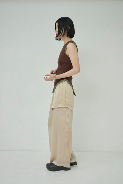 画像をギャラリービューアに読み込む, Frill Lace Knit Tank