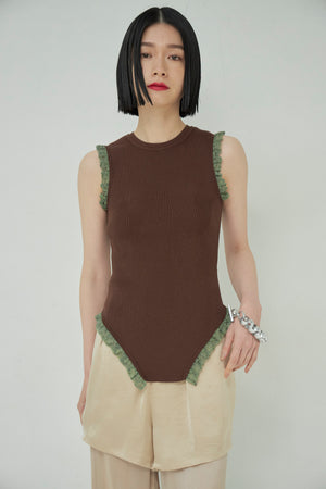Frill Lace Knit Tank