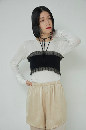 Frill Lace Tube Bra