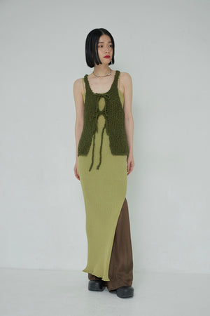 Frayed Yarn Open Front Tank