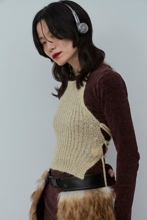 Melange Mohair Halter Top