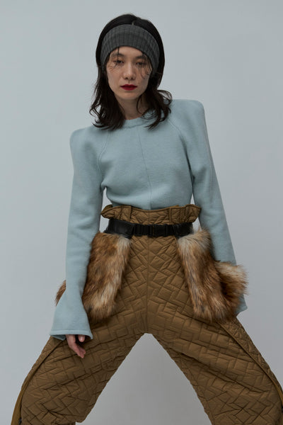 画像をギャラリービューアに読み込む, Wool Knit Bodysuit Like Pullover