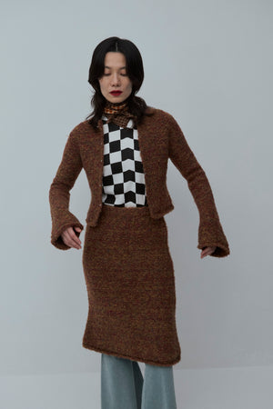 Loop yarn Flare Sleeve Cardigan