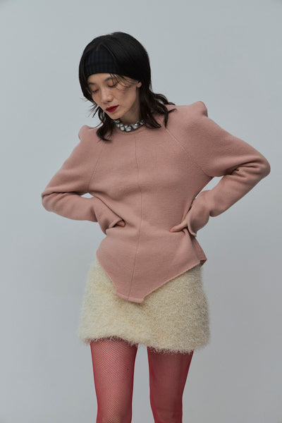 画像をギャラリービューアに読み込む, Wool Knit Bodysuit Like Pullover