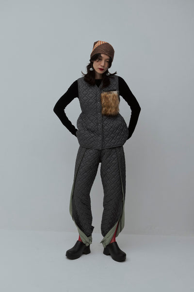 画像をギャラリービューアに読み込む, Reversible Craft Fur Pocket Vest