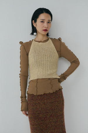 Melange Mohair Halter Top