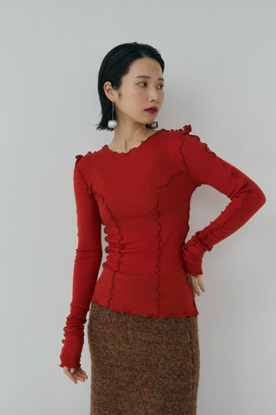 画像をギャラリービューアに読み込む, 【予約商品】Pointed Shoulder Tops【1月中旬発送予定】