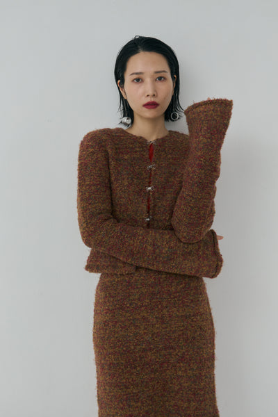 画像をギャラリービューアに読み込む, Loop yarn Flare Sleeve Cardigan