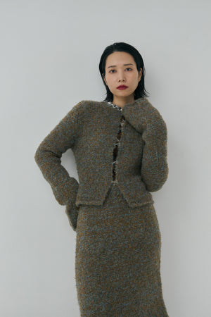 Loop yarn Flare Sleeve Cardigan