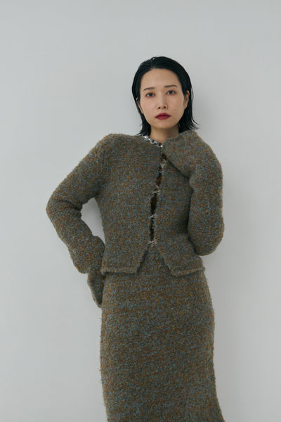 画像をギャラリービューアに読み込む, Loop yarn Flare Sleeve Cardigan