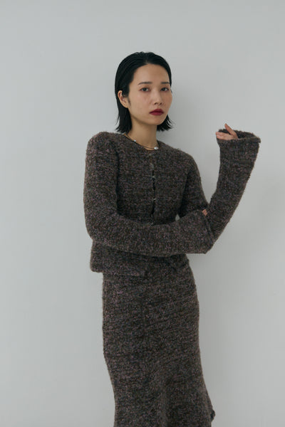 画像をギャラリービューアに読み込む, Loop yarn Flare Sleeve Cardigan