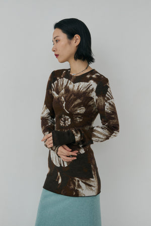 Photo Knit Pullover - B