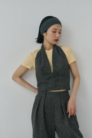 Check Halter Top