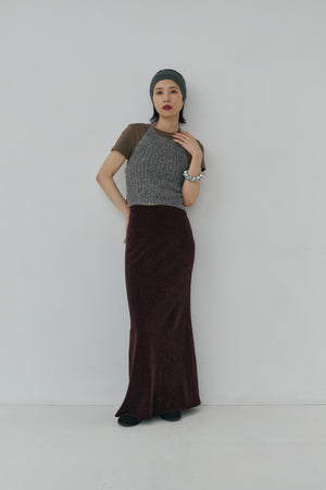 Melange Mohair Halter Top