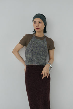 Melange Mohair Halter Top