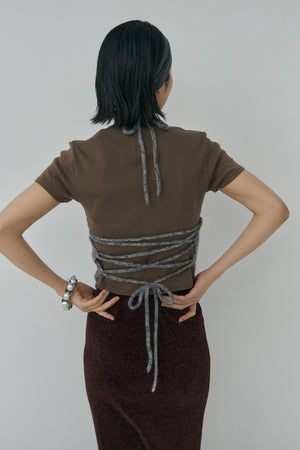 Melange Mohair Halter Top