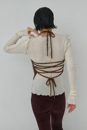 Melange Mohair Halter Top