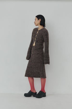 Loop yarn Flare Sleeve Cardigan