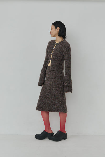 画像をギャラリービューアに読み込む, Loop yarn Flare Sleeve Cardigan