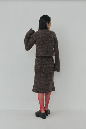 Loop yarn Flare Sleeve Cardigan