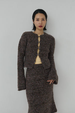 Loop yarn Flare Sleeve Cardigan
