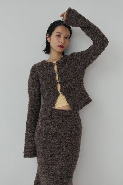 画像をギャラリービューアに読み込む, Loop yarn Flare Sleeve Cardigan
