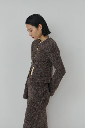 Loop yarn Flare Sleeve Cardigan