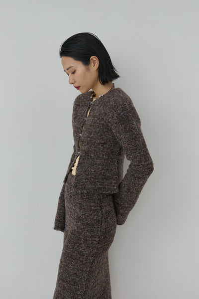 画像をギャラリービューアに読み込む, Loop yarn Flare Sleeve Cardigan