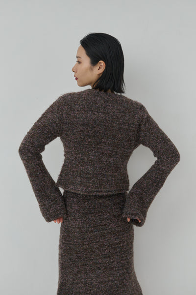 画像をギャラリービューアに読み込む, Loop yarn Flare Sleeve Cardigan