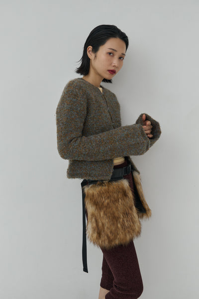 画像をギャラリービューアに読み込む, Loop yarn Flare Sleeve Cardigan