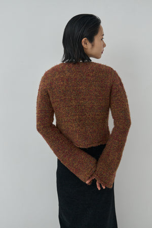 Loop yarn Flare Sleeve Cardigan