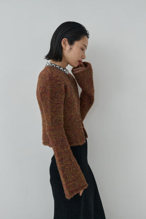 Loop yarn Flare Sleeve Cardigan