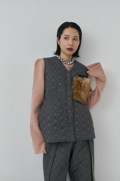 画像をギャラリービューアに読み込む, Reversible Craft Fur Pocket Vest