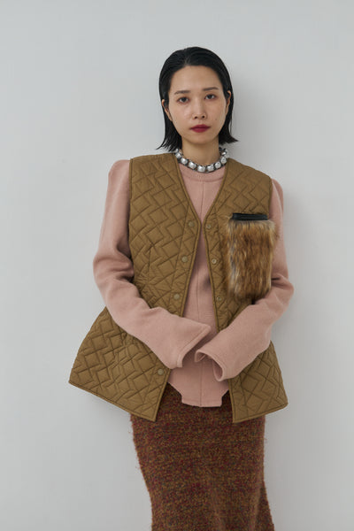 画像をギャラリービューアに読み込む, Reversible Craft Fur Pocket Vest