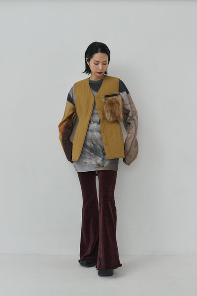 画像をギャラリービューアに読み込む, Reversible Craft Fur Pocket Vest