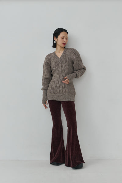 画像をギャラリービューアに読み込む, 【予約商品】Mole Knit Bell Bottoms【12月中~下旬発送予定】