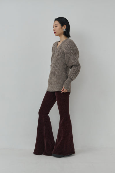 画像をギャラリービューアに読み込む, Sharp shape Wool pullover