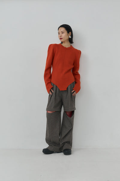 画像をギャラリービューアに読み込む, Wool Knit Bodysuit Like Pullover