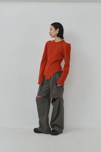 画像をギャラリービューアに読み込む, Wool Knit Bodysuit Like Pullover