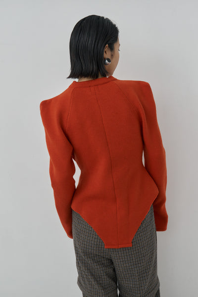 画像をギャラリービューアに読み込む, Wool Knit Bodysuit Like Pullover